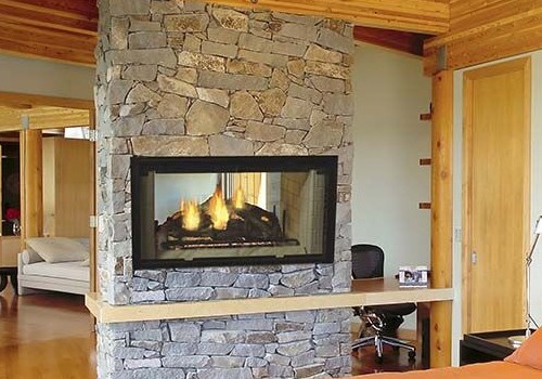 Majestic Designer See Through Wood Fireplace