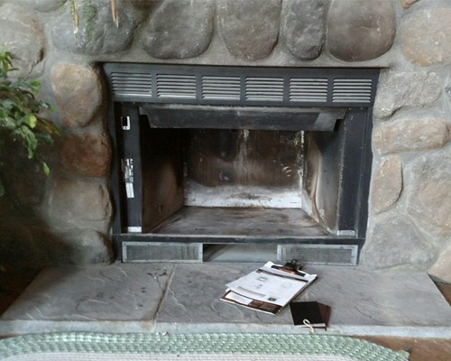 Fireplace Installation at Warming Trends - Before